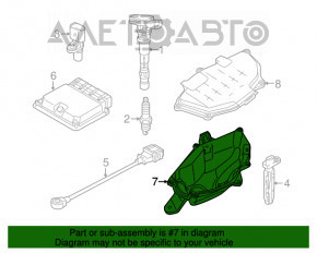 Corpul blocului de siguranțe sub capota Audi A6 C7 12-18 partea de jos