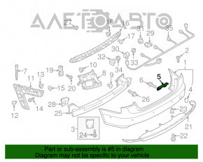 Absorbantul de șocuri din spate dreapta pentru Audi A6 C7 12-15 pre-restilizare.