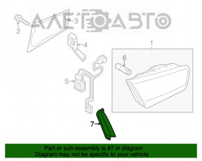 Capacul lanternei din partea dreapta a farului interior Audi A6 C7 12-15 pre-restilizare