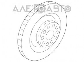 Диск тормозной задний левый Audi A6 C7 12-18 330/22mm