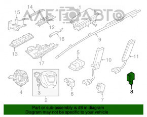 Датчик подушки безопасности задний левый Audi A6 C7 12-18
