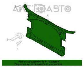 Televizorul panoului radiatorului Audi A6 C7 12-18 nou, neoriginal