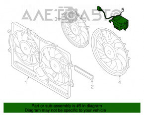 Ventilatorul de răcire a computerului Audi A6 C7 12-18 2.0