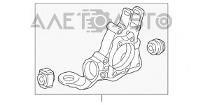 Butucul roții spate dreapta Audi A6 C7 12-18 AWD cu suspensie pneumatică.