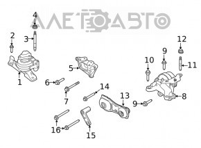 Suportul suportului cutiei de viteze automată inferior Ford Explorer 16-19