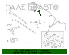 Форсунка омывателя лобового стекла Ford Focus mk3 11-18