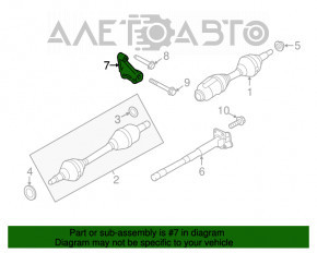 Suportul axei semi-axei din față dreapta pentru Ford Explorer 16-19 3.5