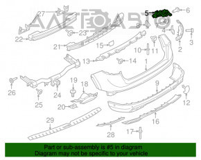 Montare bumper spate stânga pe aripa Lincoln Nautilus 19-23