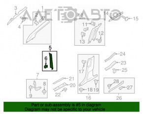 Capacul suportului frontal dreapta Lincoln Nautilus 19-23 maro.