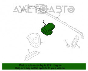 Airbag-ul de pasager din bordul Lincoln Nautilus 19-21.