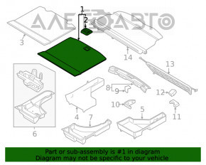 Capacul portbagajului Lincoln Nautilus 19-23 maro