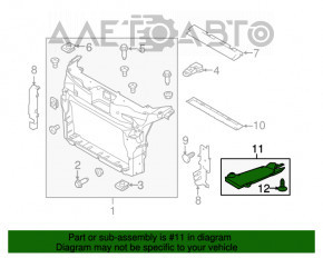 Grila radiatorului inferioara Ford Explorer 15-19 3.5 pe suport, uzata.