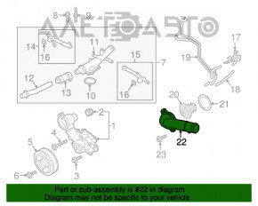 Carcasa termostat Lincoln Nautilus 19-23 2.7T nou original OEM