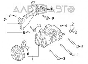 Compresorul de aer condiționat Lincoln Nautilus 19-23 2.7T