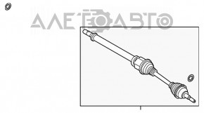 Ax cu roți față dreapta Lincoln Nautilus 19-23 2.7T FWD