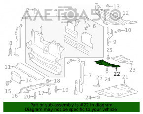 Protecția motorului drept Lincoln Nautilus 19-23 2.7T se desprinde de fixare.