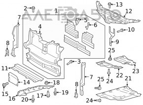 Protecția motorului drept Lincoln Nautilus 19-23 2.7T se desprinde de fixare.