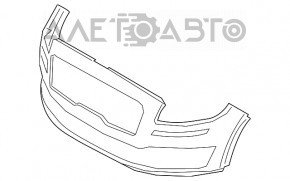 Бампер передний голый Lincoln Nautilus 19-21 без парктроников и буксир крюка