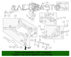 Șuruburile de fixare a suportului de spate 4 bucăți Audi A6 C7 12-18 AWD