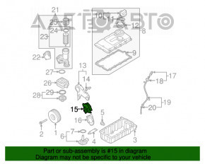 Protecția curelei de distribuție pentru VW Passat B7 12-15 SUA 2.0 TDI, internă, nouă, neoriginală