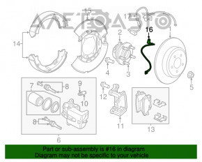 Furtun de frână spate dreapta Dodge Challenger 09-