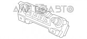 Управление климат-контролем Honda Civic X FC 16-18 auto, dual zone, с подогревом сидений и зеркал, глянец, затерта накладка