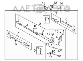 Рулевой наконечник левый Infiniti FX35 FX45 03-08 новый неоригинал CTR