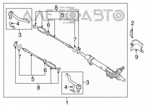 Рулевой наконечник правый Nissan Pathfinder 13-20 CTR