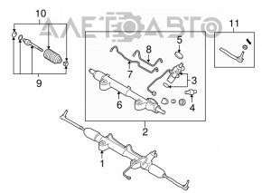 Bară de direcție dreapta Infiniti G37 06-14 RWD nou aftermarket CTR