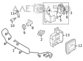 Suport senzor temperatură aer ambiant Audi Q5 80A 18- nou original OEM