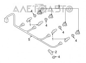 Montarea bumperului spate pentru Audi A4 B9 17- cu 4 senzori de parcare