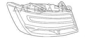 Lumina de ceață exterioară dreapta Audi A4 B9 17-19 sedan LED