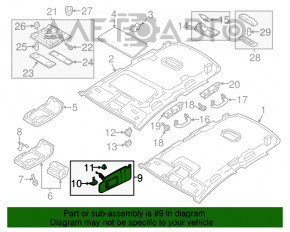 Capota stânga VW Passat b8 16-19 SUA gri, cu control, fără cârlig, pentru curățare chimică, montată de soacră.