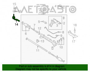 Capăt de direcție dreapta Mazda3 2.3 03-08 nou aftermarket CTR