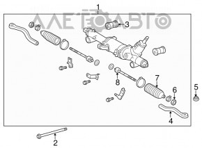 Рулевой наконечник левый Lexus GS300 GS350 GS430 GS450h 06-11 rwd новый неоригинал CTR