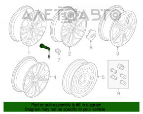 Ниппель колеса Ford Explorer 11-19 новый OEM оригинал