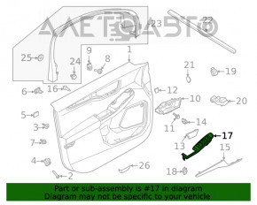 Capacul de control al geamului electric din față dreapta pentru Ford Escape MK4 20-