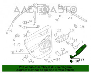 Capacul de control al geamului electric din spatele stânga al lui Ford Escape MK4 20- zgâriat.