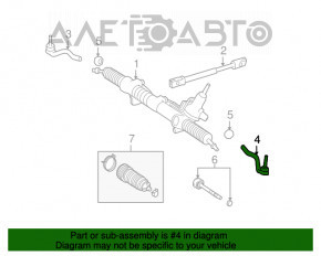 Bară de direcție cu capăt de tijă stânga Mercedes X164 GL W164 ML 07-12