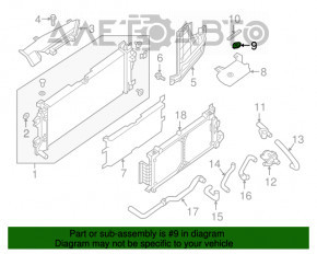 Capacul rezervorului de expansiune al sistemului de răcire Nissan Leaf 18-