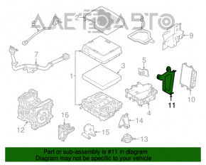 Кронштейн блока ECU компьютера двигателя Nissan Leaf 18-