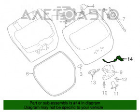 Butonul de deschidere a portbagajului exterior Nissan Leaf 18-