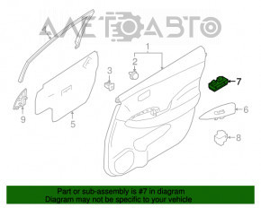 Управление стеклоподъемником передним правым Nissan Leaf 18-