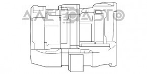 Suportul de prindere a bara de protectie din fata sub farul drept pentru Nissan Leaf 18-