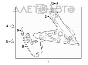 Фонарь правый Nissan Leaf 18-19