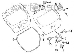 Camera de vizionare spate pentru Nissan Leaf 18-22