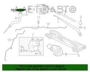 Capacul rezervorului de lichid de spălare Nissan Leaf 18-22