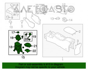 Schimbătorul de viteze asamblat Nissan Leaf 18-19