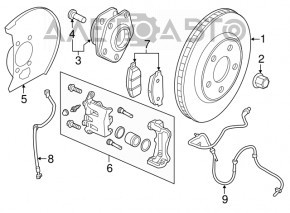 Placă de frână față stânga Nissan Leaf 18- 282/28 mm