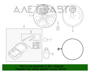 Capac roată R16 Nissan Leaf 18-22, lovitură.